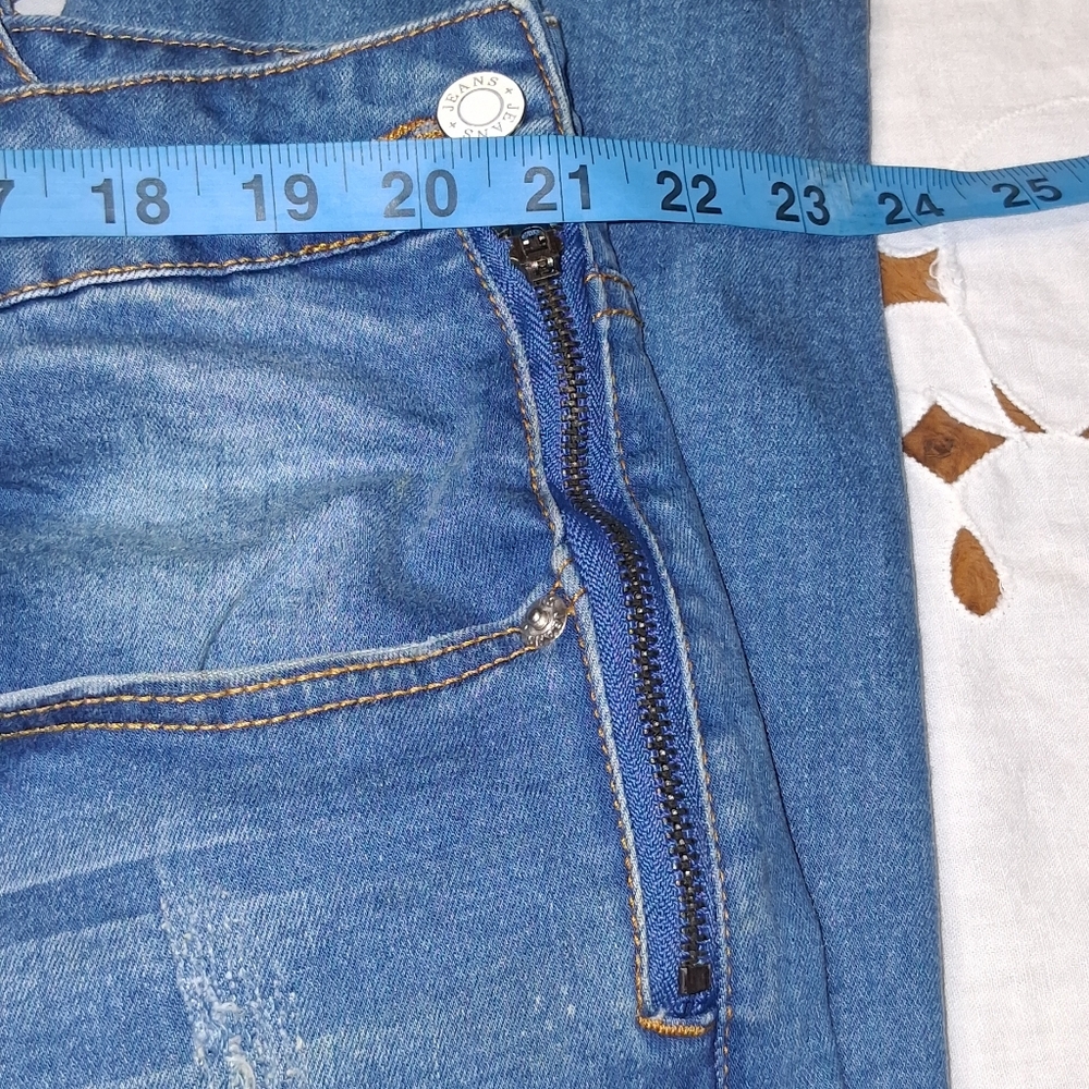 Womens's Blue Denim Overalls with Pocket - Picture 5 of 12